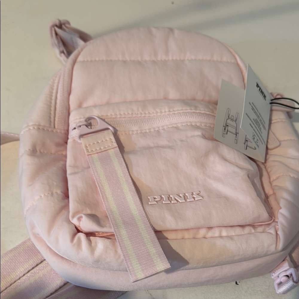 Pink Quilted Mini Backpack